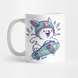 Bunny Rabbit on a skateboard wearing a helmet Mug